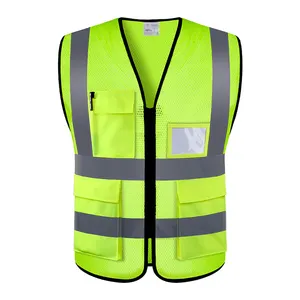 Aangepaste Hot Verkoop Beveiliging Meerdere Maten Oem Werkkleding Crew Bouw Hi Vis Kleding Reflecterende Veiligheid Vest