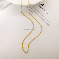 AU750 Chaîne de collier de haute joaillerie Chaîne de corde en or massif 18 carats Chaîne en or chinois au design personnalisé