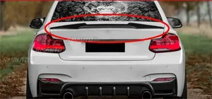 สปอยเลอร์หลังรถยนต์สีดำเงา ชุดแต่งสปอยเลอร์หลังสำหรับ BMW F87 M2 F22 M240i 2014-2021 อุปกรณ์ตกแต่งรถยนต์ - Product Image 4