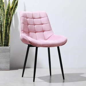 Wholesale OEM Contemporary Design Upholstered Dinning Metal Legs Fabric <b>Velvet</b> <b>Dining</b> <b>Chair</b> - Product Image 6