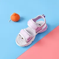 Zapatos de playa de malla con estampado para niños, sandalias transpirables suaves de verano