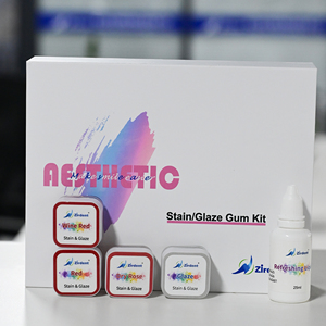 ชุดเคลือบสีชมพูสำหรับเหงือก Zirdent Gingival Pink Stain Glaze Kit 8 เฉดสี วัสดุสิ้นเปลืองทางทันตกรรม เซรามิกสำหรับงานทันตกรรม ผลิตภัณฑ์ทันตกรรมเพื่อความสวยงามสำหรับเหงือก - Product Image 4