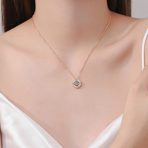 Fabrication Fine Custom Daily Wear Round Moissanite Pendant 925 Sterling Silver for Women Wedding Necklace Jewelry - Product Image 2