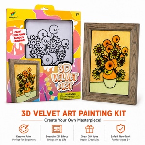 Kit Artistico 3D in Velluto con Girasoli, Set Educativo per Bambini, Regalo Creativo Fai-da-Te - Product Image 3