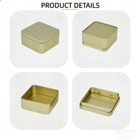 Emballage personnalisé pour bonbons fins, boîte en étain de qualité alimentaire, surface brillante, forme rectangulaire, impression offset, gaufrage, design de logo, lait