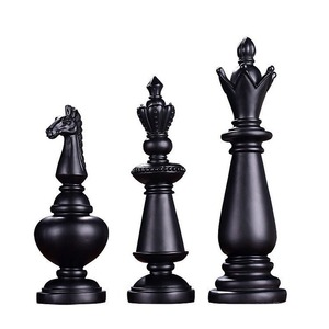 Tavolo da ufficio figurine artigianato dorato di lusso Top Rated Board Queen King gioco di scacchi Set decorazione decorativa per scacchi - Product Image 3