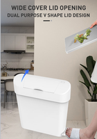Poubelle sanitaire élégante 22L pour serviettes hygiéniques féminines, à pédale sans contact, pour salle de bain