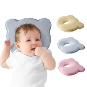 Oreiller pour bébé en mousse à mémoire de forme respirante à bas prix, oreiller pour la tête de bébé, pour nouveau-né, avec un design mignon d'ours, <span class=keywords><strong>coussin</strong></span> de <span class=keywords><strong>soutien</strong></span> de la tête - Product Image 2