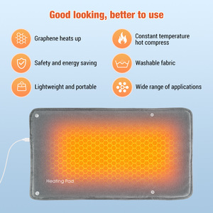 2 en 1 Lavable USB Rechargeable Household Graphene Electric Thermal Heating Over Pad Throw Blanket For Winter Warmer Sofa - Product Image 2