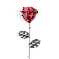Cadeaux Saint Valentin Rose en fer forgé éternel en métal forgé à la main
