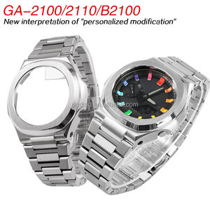 Nouvelle arrivée Nau + tilus <span class=keywords><strong>GA</strong></span>-<span class=keywords><strong>2100</strong></span> Mod Kit boîtier en métal Bracelet en acier inoxydable pour <span class=keywords><strong>GA</strong></span>-2110 <span class=keywords><strong>GA</strong></span>-B2100 montre Modification remplacement - Product Image 2