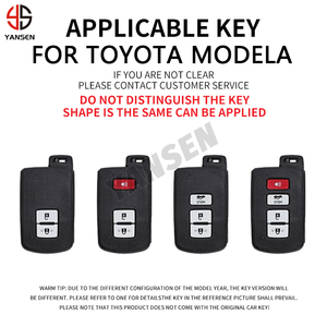 Étui pour clé de voiture à 2, 3 ou 4 boutons pour Toyota Prius 30 Alpha Aqua Land Cruiser Auris pour Lexus LC 200, porte-clé, télécommande, 2012 - 2014 - Product Image 6