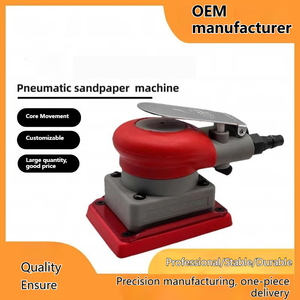 Pneumatic Car Air Sander Polisher with Sandpaper 6 in Disc Self-Vacuum Dust Collection Square Design - Product Image 2