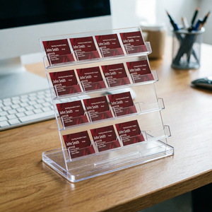 Acrylic Customized Business Garment <b>Display</b> Stand Multi-Compartment Adjustable <b>Shelves</b> Antique Style for Office Meetings - Product Image 4