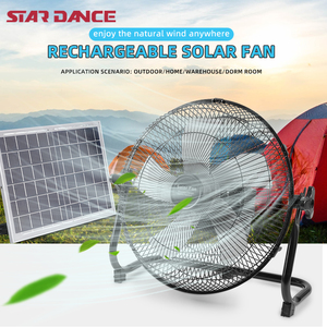 Ventilador de pie recargable para escritorio, dispositivo de refrigeración de alta velocidad, 10W, soporte Solar de 12V CC, 12V, con control remoto - Product Image 5