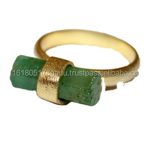 Bijoux fins 925 bague en argent Sterling émeraude naturelle pour femmes bijoux faits à la main en gros fabricant de bagues en argent - Product Image 1