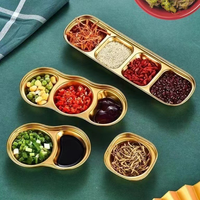 Plaque grillante multifonctionnelle en acier inoxydable avec assiettes à assaisonnement, assiette aux saveurs sucrées, assiette aux saveurs pour hot pot.