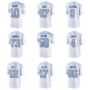 2025 nuevo equipo Unisex fútbol americano Jersey cosido Logos bordado camisas transpirable 100% poliéster ropa deportiva #17 Josh - Product Image 1