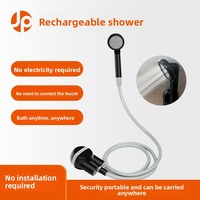 Ensemble de douche électrique portable direct d'usine avec pompe d'alimentation en eau automatique pour le bain en plein air-Produits de bain de haute qualité
