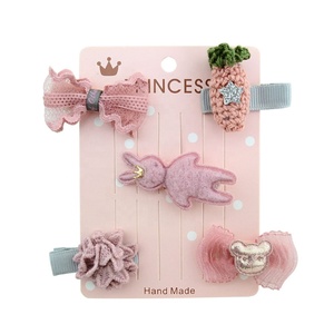 Set Jepit Rambut Cantik Isi 5 Buah, Set Aksesori Rambut Lucu Termasuk Dekorasi Bunga dan Pita untuk Anak Perempuan - Product Image 5