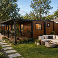 Maison préfabriquée clé en main, maison modulaire de 40 pieds pour la vie en famille, Adu pour jardin, prête à emménager, kit de construction en acier isolé