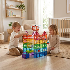 Set di Costruzioni Magnetiche Personalizzate Senza BPA da 155 Pezzi, Piastrelle Magnetiche, Giocattoli Educativi per Bambini, Plastica EN71 ASTM CPSC CE - Product Image 4