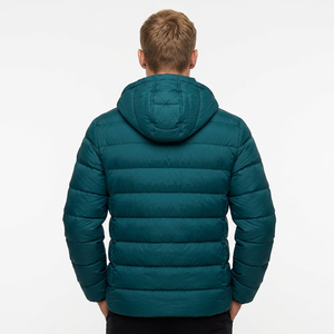 MS Quilted Hooded Unisex <b>Winter</b> Warm Knitted Printed Puffer Jacket Front Logo Design Full Sleeve Zipper Closure - Product Image 2