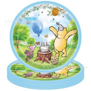 Đồ dùng tiệc sinh nhật hình gấu hoạt hình màu xanh, chủ đề hoạt hình dành cho sự kiện, lễ kỷ niệm, họp mặt của trẻ em - Product Image 4