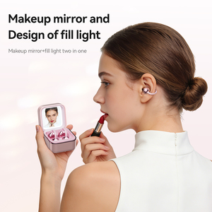 Auriculares Inalámbricos XTAURI con Clip 2 en 1, Luz LED de Relleno, Espejo de Maquillaje, Reducción de Ruido AI ENC, Impermeables IPX5 para 6.0 Low - Product Image 2