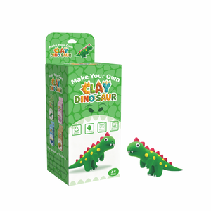 Kit de Pâte à Modeler Dinosaure T-Rex, Pâte à Modeler Ultra Légère à Séchage à l'Air Non Toxique, Jouet Éducatif DIY Fait Main, Cadeau pour Enfants 3+ Ans Garçons Filles - Product Image 1