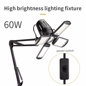 Estación de trabajo de tatuaje de doble soporte ajustable multifuncional con lámpara de bandeja, mesa de herramientas de muebles de tienda de tatuajes - Product Image 2