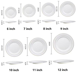 Fabricantes de platos de cerámica, platos de cena blancos de cerámica a granel personalizados, platos de restaurante de porcelana con logotipo en el mercado - Product Image 3