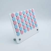 Jeu de 4 en ligne en acrylique Lucite, poli, de luxe, moderne, personnalisable, pré-assemblé, avec présentoir de stratégie Connect 4