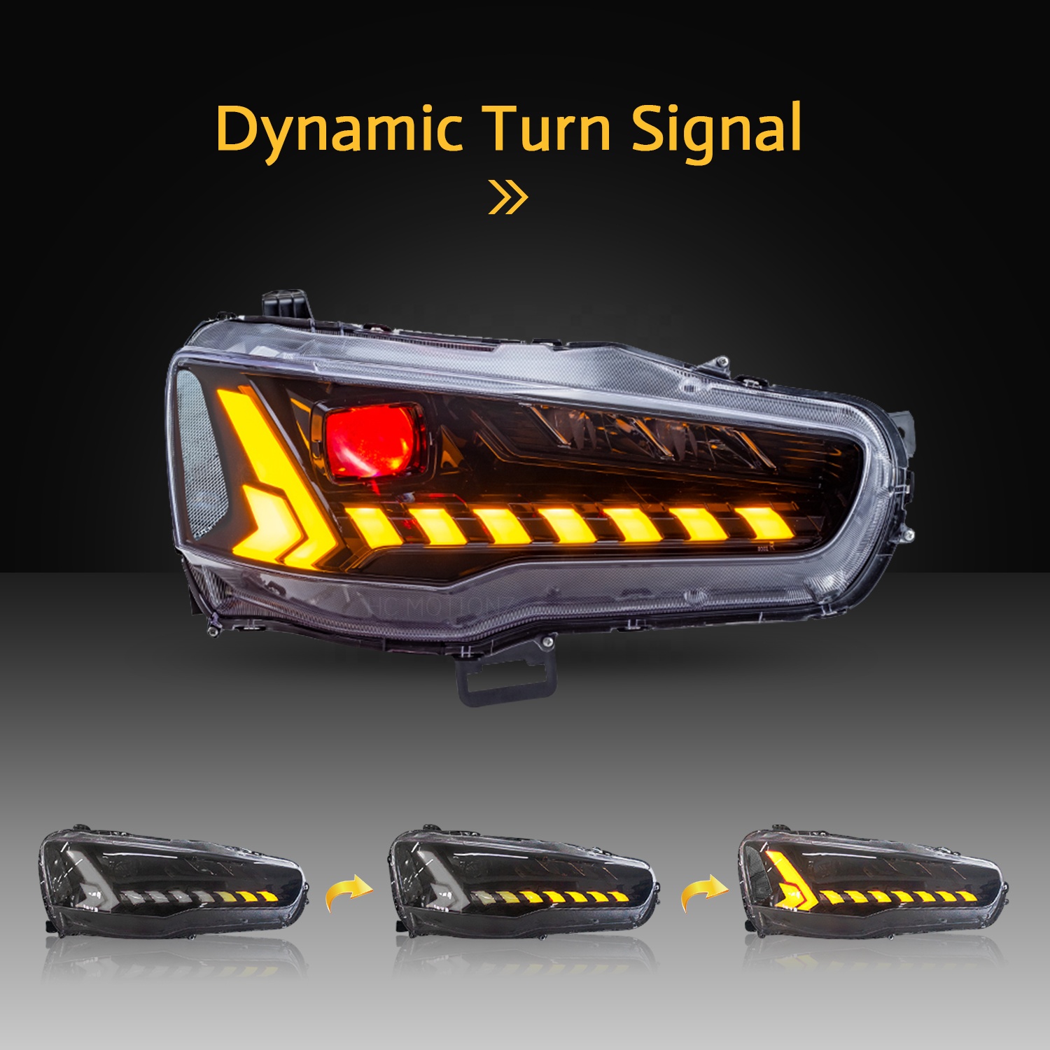 HCMOTIONZ Dazzle RGB LED Headlights for Mitsubishi Lancer