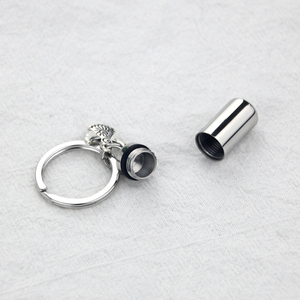 Kalung liontin kalung guci silinder perhiasan kremasi baja tahan karat untuk perhiasan abu kenangan - Product Image 3