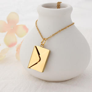 <span class=keywords><strong>2025</strong></span> עיצובים חדשים להתאים אישית שרשרת נירוסטה מעטפות שרשראות מעטפות שרשראות אהבה ריקות - Product Image 5