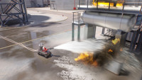 Robot de lutte contre les incendies industriel Sevnce Robotics, antidéflagrant, avec canon à mousse et à eau pour environnements dangereux
