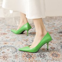 Chaussures à talons hauts pour femmes, nouvelles chaussures à talons fins de couleur bonbon, à bout pointu, chaussures de mode pour un usage professionnel
