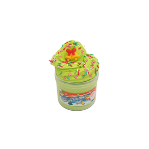 Slime de mantequilla vendible DIY campana de Navidad limo verde lindo estilo bowknot campana y copos de nieve en la parte superior - Product Image 1