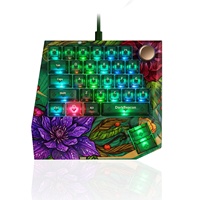 Clavier mécanique à une main Devil Breaker Green 31 touches, interrupteurs magnétiques TMR, rétroéclairage RGB, filaire USB-C, programmable pour le gaming