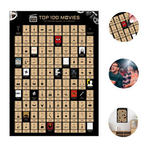 Toptan resmi IMDB 100 filmler 100 temel takvim dahil aile çizik kapalı poster için en büyük filmler - Product Image 5