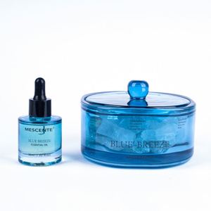 ชุดเครื่องกระจายกลิ่นหอมแก้ว MESCENTE Blue Breeze พร้อมคริสตัลและน้ำมันหอมระเหย - Product Image 4