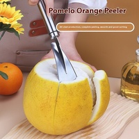 Éplucheur d'orange et de citron en acier inoxydable 1 pièce avec poignée facile à saisir-Outil d'épluchage d'agrumes durable, coupe-fruits créatif pour la cuisine