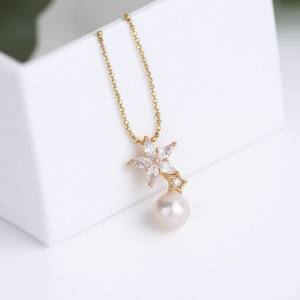 Accessoires en perles DIY de la marque WENCHI, pendentif en argent S925, perles de 8 à 10 mm, modèle 10152, collier simple, support de collier, diamant taille princesse vide - Product Image 3