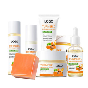 Sérum de marque privée, soin éclaircissant de la peau, crème anti-acné pour le visage, ensemble de soins de la peau au curcuma - Product Image 1