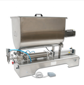Hot Sale High Viscosity <b>Heating</b> Stirring Paste Tomato Chilli Sauce Soap Filler <b>Heating</b> Filling Machine With Mixing - Product Image 1