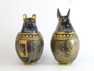 <strong>Egyptian</strong> Style Modern Handmade Luxury Cat Tank Pet <strong>Urn</strong> for Cats &amp; Dogs Memorial Decorative Ashes Storage - Product Image 4