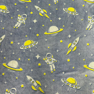 Jin Zhi Yuan tela de cohete espacial que brilla en la oscuridad ropa que cambia de Color algodón luminoso verde luz oscura tela fluorescente - Product Image 2