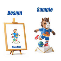 Figuras Deportivas Personalizadas de la Fábrica de Juguetes Shengye, Figura de Acción de Caballo de Fútbol, Estatua de Animal, Caja Ciega de Resina PVC, Escultura Misteriosa