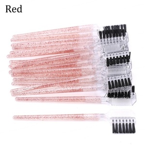 Peigne à cils et brosse à sourcils 2 en 1, manche à paillettes de cristal, double usage, séparateur de cils, accessoire de beauté et de maquillage - Product Image 4